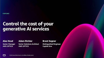 AWS re:Invent 2024 - Control the cost of your generative AI services (COP203)