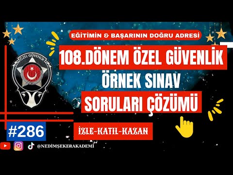 Özel Güvenlik Sınav Soruları 108. Dönem Sınavı #Özel #Güvenlik #Silah Bilgisi#Sınav#Soruları-286