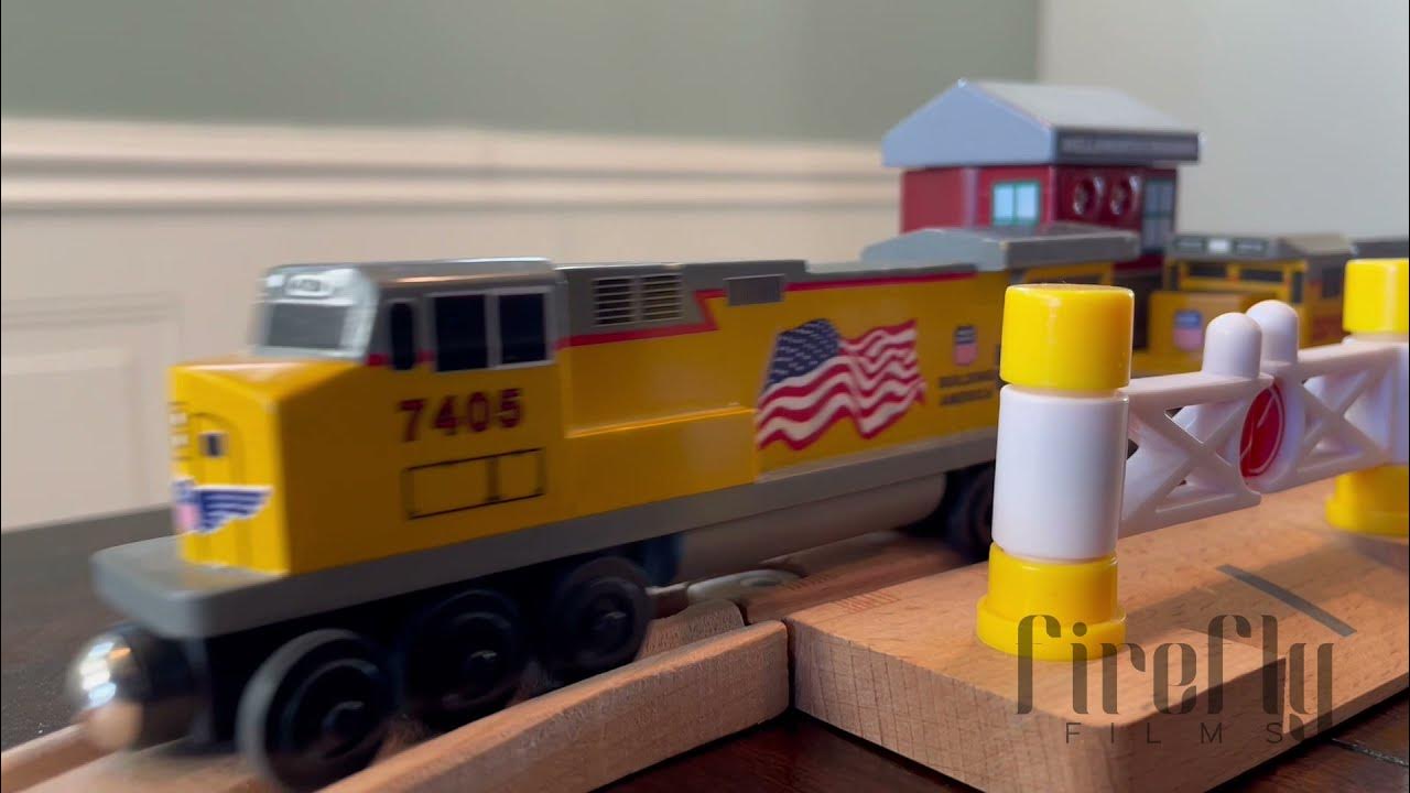 Wooden Train Derailment and Pass By Crossing YouTube