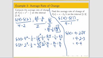 Section 3.3 Average Rate of Change and Behavior of Graphs