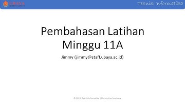 Disikusi Latihan Soal Minggu 11