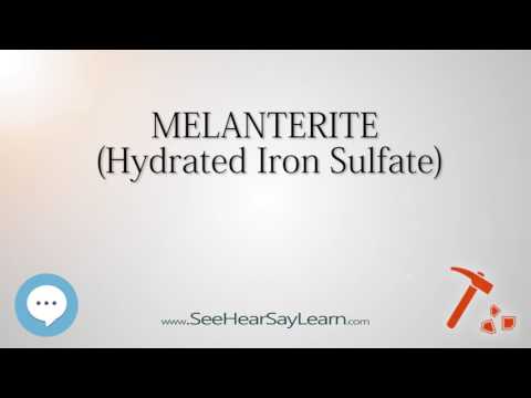 ቪዲዮ: Melanterite የት ሊገኝ ይችላል?