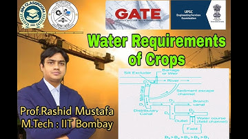 Lecture-4 | Water Requirements of Crops | Irrigation Engineering |Target GATE | Prof. Rashid Mustafa