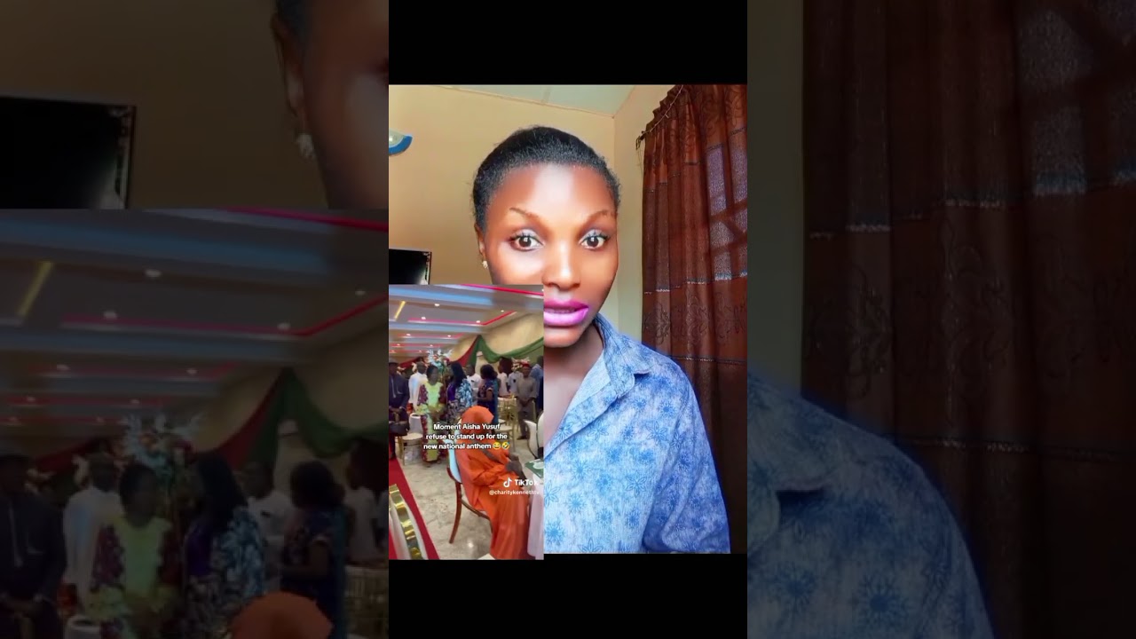Aisha yesufu refuse to stand up during the..