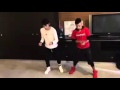 Erick Brian Colon y Dayron Pozo bailando Guachineo