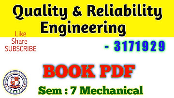 3171929 Quality & Reliability Engineering GTU BOOK PDF