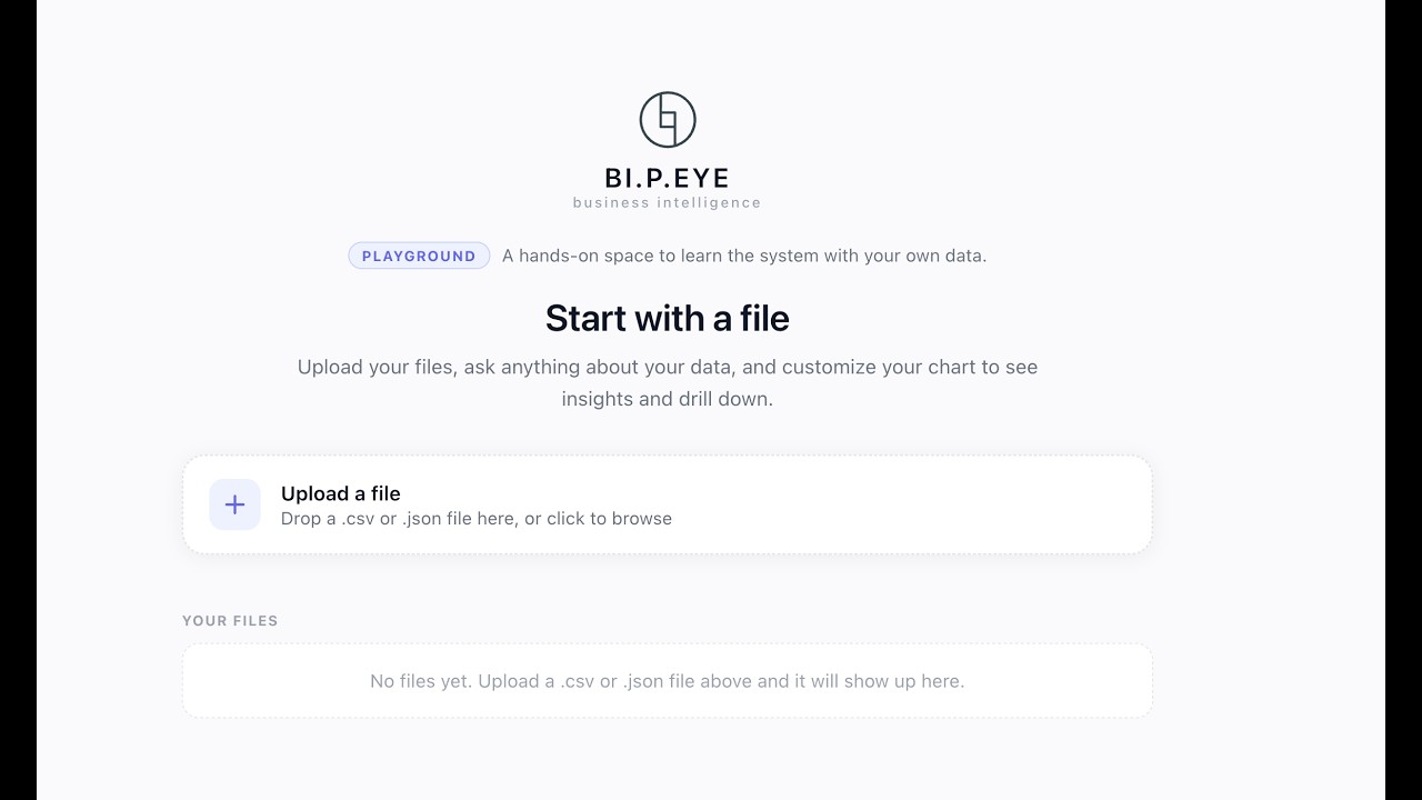 Demo: the BI.P.EYE playground, start with a file