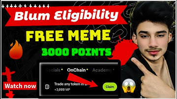 Blum Meme Points Task For Free | Blum Eligibility Task | How to Claim Free Meme points in Blum |2025