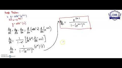Part 2 Differentiation of Inverse Hyperbolic Functions