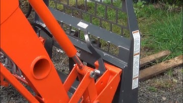 Demonstrating a Kubota quick attach loader