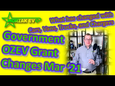 OZEV grant changes in the UK for EV's - what's changed March 2021