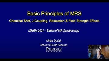 Introduction to MRS - Ulrike Dydak - ISMRM Educational Talks