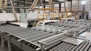 Furniture factory - Automation connection conveyor line for six-side drilling machines