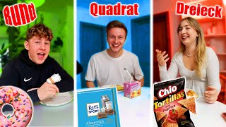 1 Tag RUND, QUADRAT, oder DREIECK essen (+BÖSER PRANK an ASH)  TipTapTube