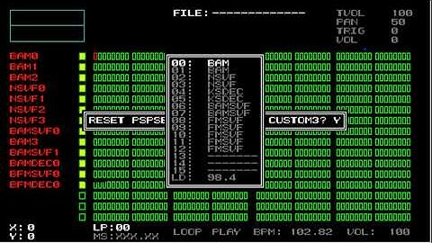 PSPSeq 3.01 tutorial part 6 - menu system basics, resetting the sequencer and loading songs
