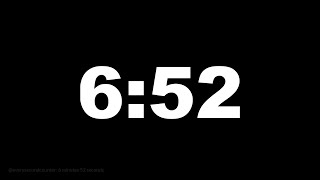 Full 6 minutes 52 seconds [412 secs] clock timer countdown || Alarm Focus Guide