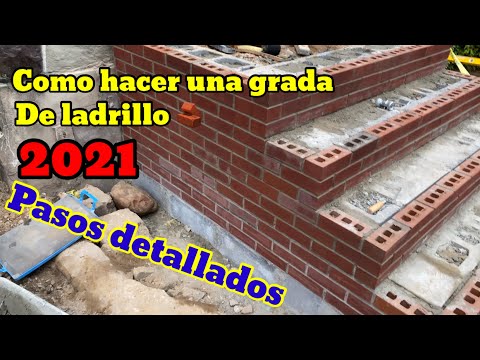 Como hacer una grada de ladrillo 2021 pasos detallados