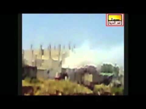 قصف الدبابات لمدينة الرستن في حمص سوريا The brutality Syrian regime