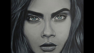 Painting: Cara Delevingne Time Lapse - Michael Kent