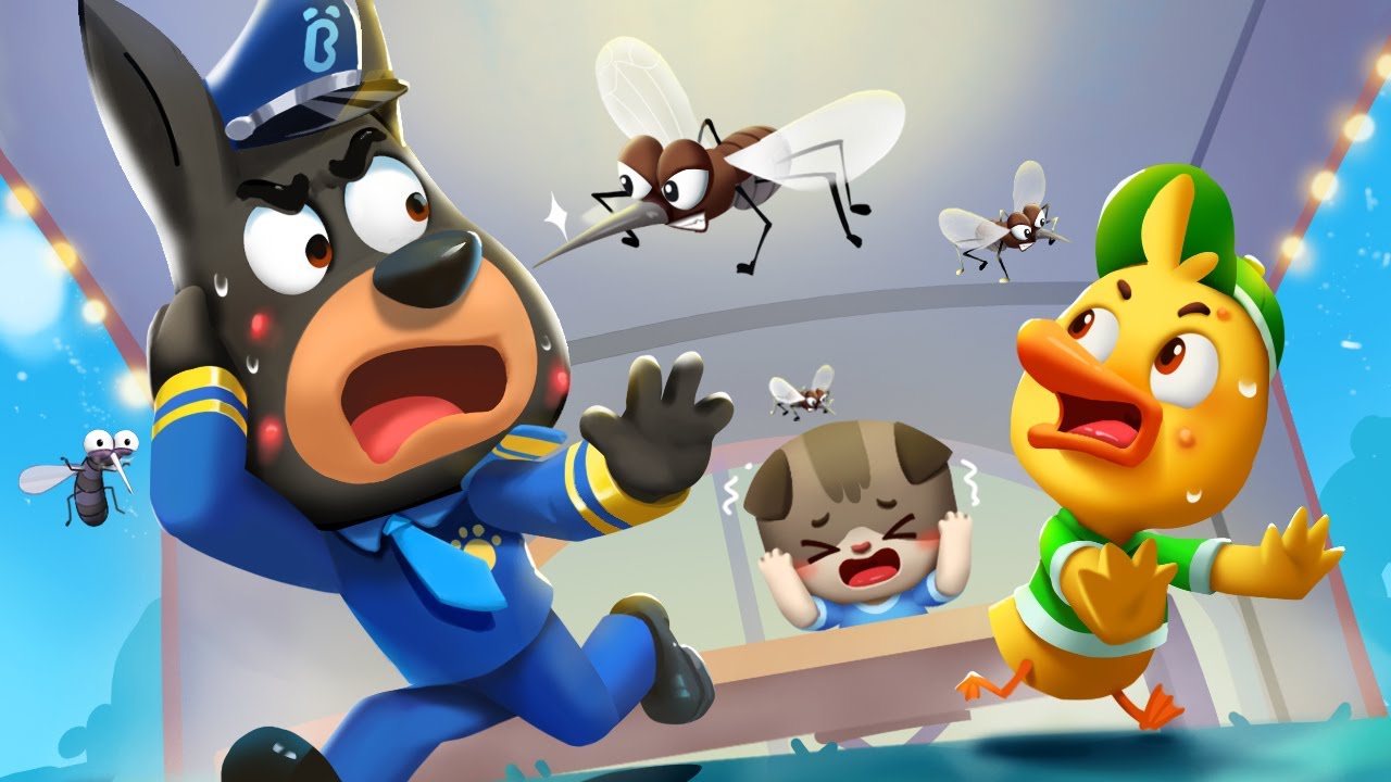 蚊だ！蚊がやってきた！ | ラブール警部の事件簿 | ラブール警部の人気動画の詰め合わせ | 子供向け安全教育 | 赤ちゃんが喜ぶアニメ | 動画 | ベビーバス| BabyBus