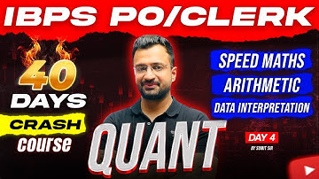 Speed Maths + Arithmetic + Data Interpretation | IBPS PO/Clerk 2025 | Day 4 | Maths By Sumit Sir