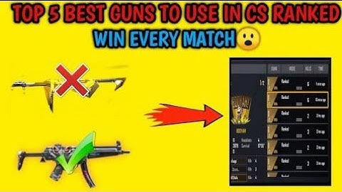 free fire top 5 best guns for cs rank |best gun combination for cs rank|booyah every game.