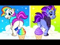 DARK UNICORN vs RAINBOW UNICORN || Funny stories and fails by Pear Vlogs