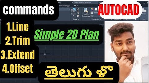 Commands In AutoCad With Simple 2D Plan||Autocad 3d commands tutorial