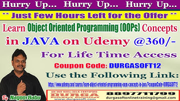 Learn Object Oriented Programming (OOPs) Concepts in JAVA on Udemy @360/-