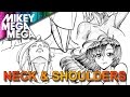 How To Draw NECK SHOULDERS & HEAD LOOKING UP FOR GIRLS IN ANIME MANGA