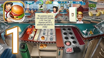 Cooking Fever - Gameplay Walkthrough Part 1 - Fast Food Court Level 1 - 5 Completed (iOS, Android)