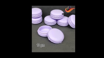 "10gm Cute Macaron Cookie Shape Purple Jar by M.C. Pipwala:Perfect for Storing Your Small Treasures"