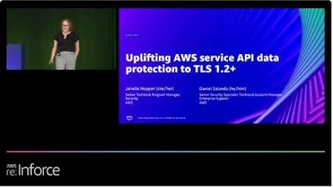 AWS re:Inforce 2022 - Uplifting AWS service API data protection to TLS 1.2+ (DPP202)