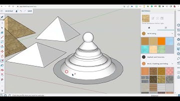 Sketchup: How to make a Pyramid, Sphere, and Chess Pawn