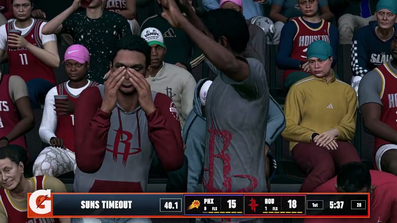 NBA 2K26 Rockets vs SUNS CPU vs CPU Modded