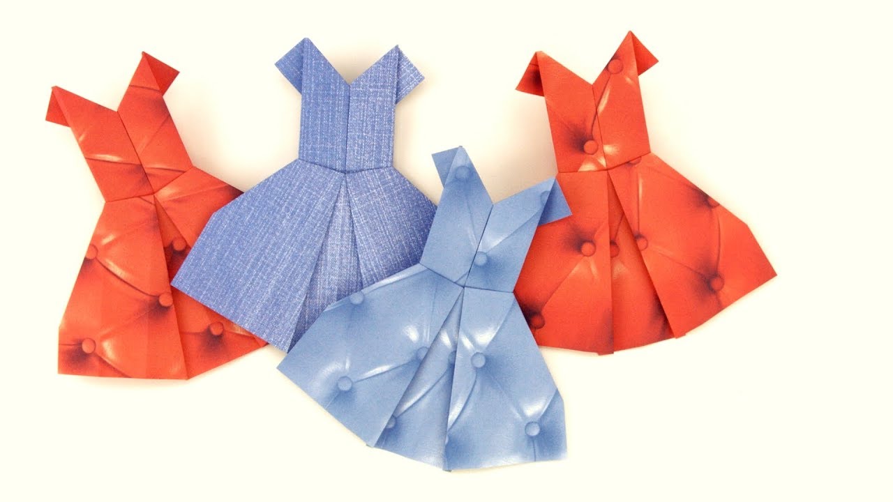 Kleid Falten Aus Papier Origami Kleid Fur Origami Mit Kindern Einfache Origami Idee Origami Kleid Geschenke Basteln Mit Papier Leichtes Origami