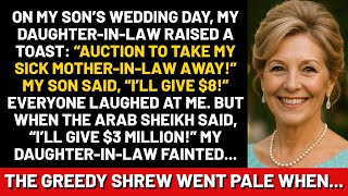 On my son’s wedding day, my daughter-in-law raised a toast: “Auction to take my sick mother-in-law..