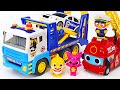 The villain stole pinkfong's safe! Let’s go! Pororo pump police carrier cars! | PinkyPopTOY