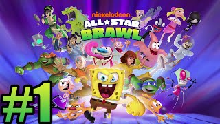 Nickelodeon AllStar Brawl Gameplay Walkthrough Part 1  Spongebob, Patrick & Sandy Arcade Mode