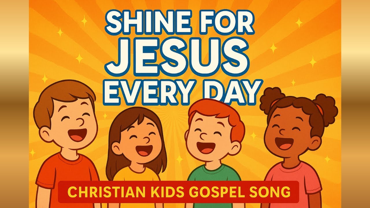 Shine for Jesus Every Day | Christian Kids Gospel Song | Sunday School Worship Music