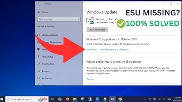 [✅100% SOLVED ] Extended Security Update ESU is Missing In Windows 10 | Not Have Enroll Now Option?