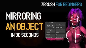 How to Mirror an Object in Zbrush in 30 Seconds