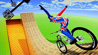 HARDEST Minecraft Bike Course Ever - Descenders Gameplay