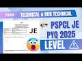 PSPCL JE 2025 Previous year question paper 