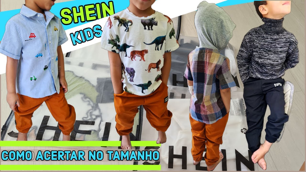 ROUPAS INFANTIS DA SHEIN para MENINO ( referência de tamanho) YouTube