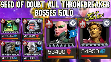 All THRONE BREAKER Bosses Solo With Only 5* | Cheese Options | Guide | Seed of Doubt