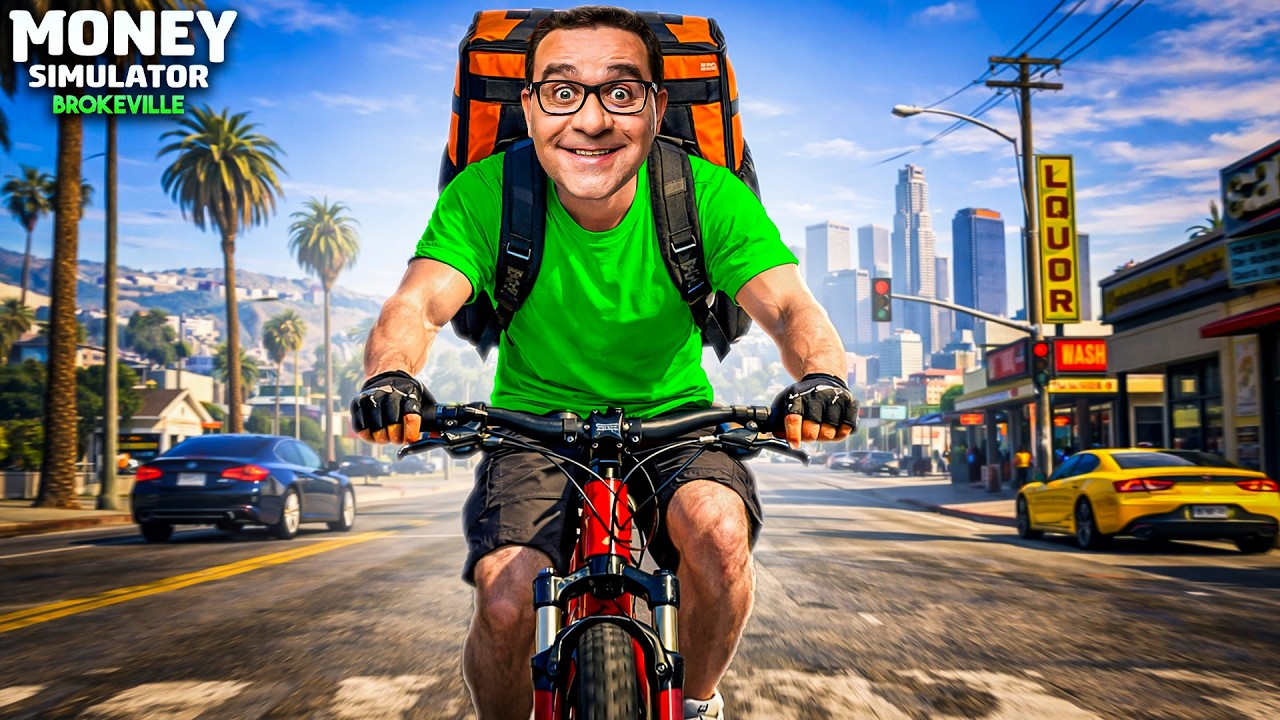 VOU TRABALHAR DE ENTREGADOR - Money Simulator: Brokeville