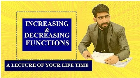Concepts of Increasing and Decreasing Functions |Exercise 2.9| Lecture No.1|2nd year