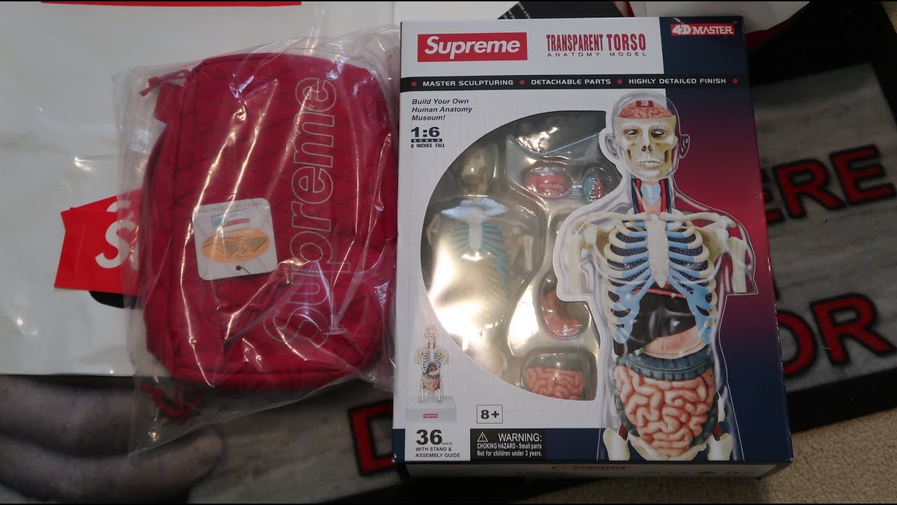 Supreme FW18 Week 4 Pickup/Unboxing Male Anatomy + Red Shoulder Bag