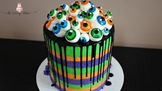 Halloween Eyeball Drip Cake Tutorial!